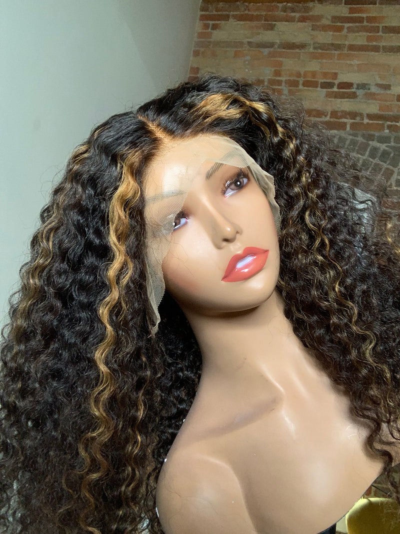Curly Frontal Wig 24 inches