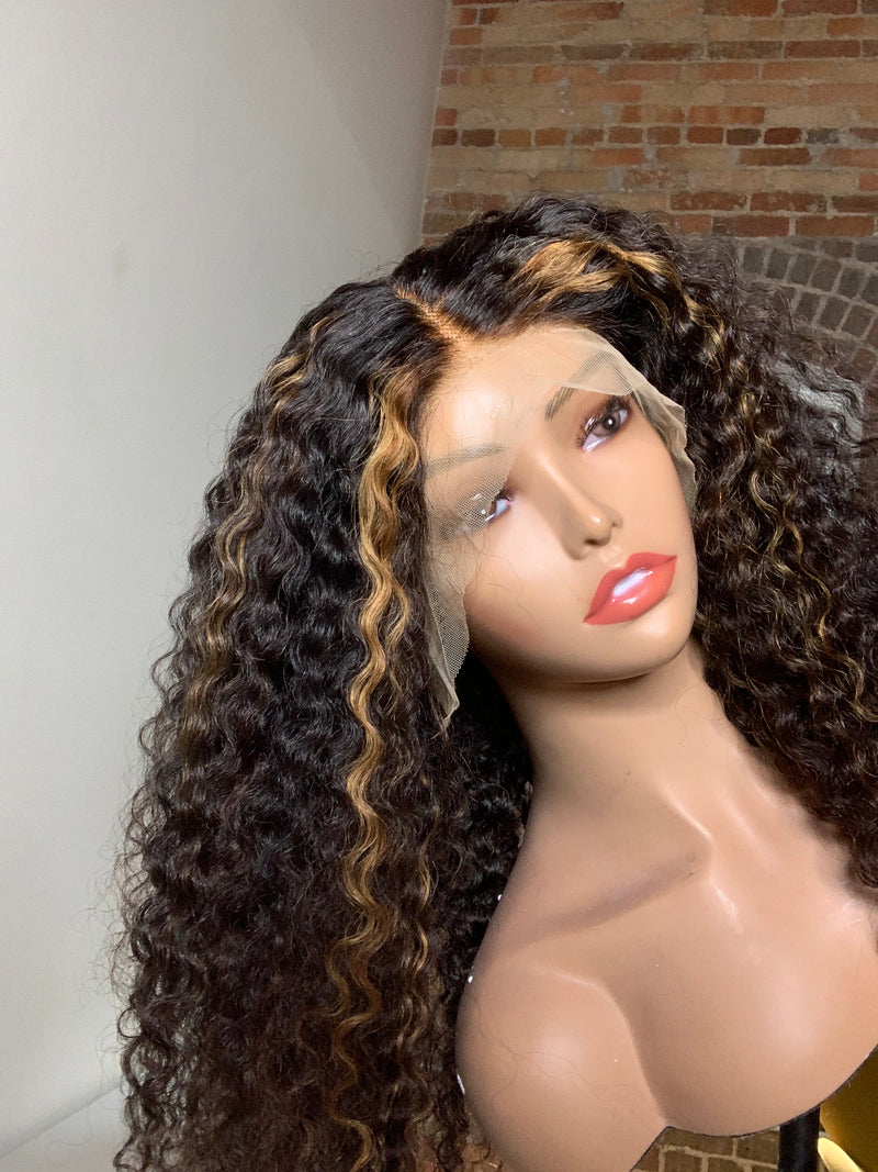 Curly Frontal Wig 24 inches